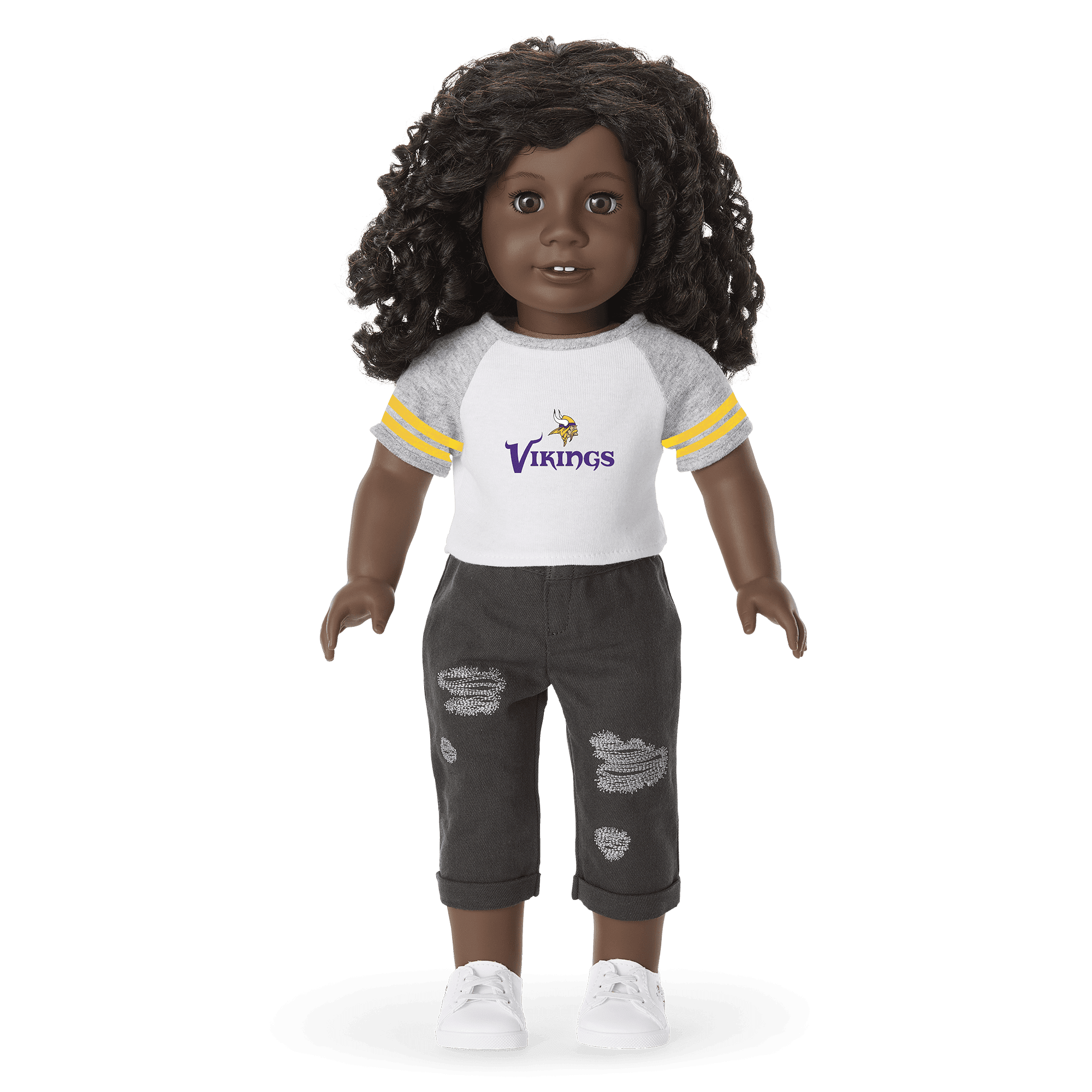 American Girl® x NFL Minnesota Vikings Fan Tee for 18-inch Dolls