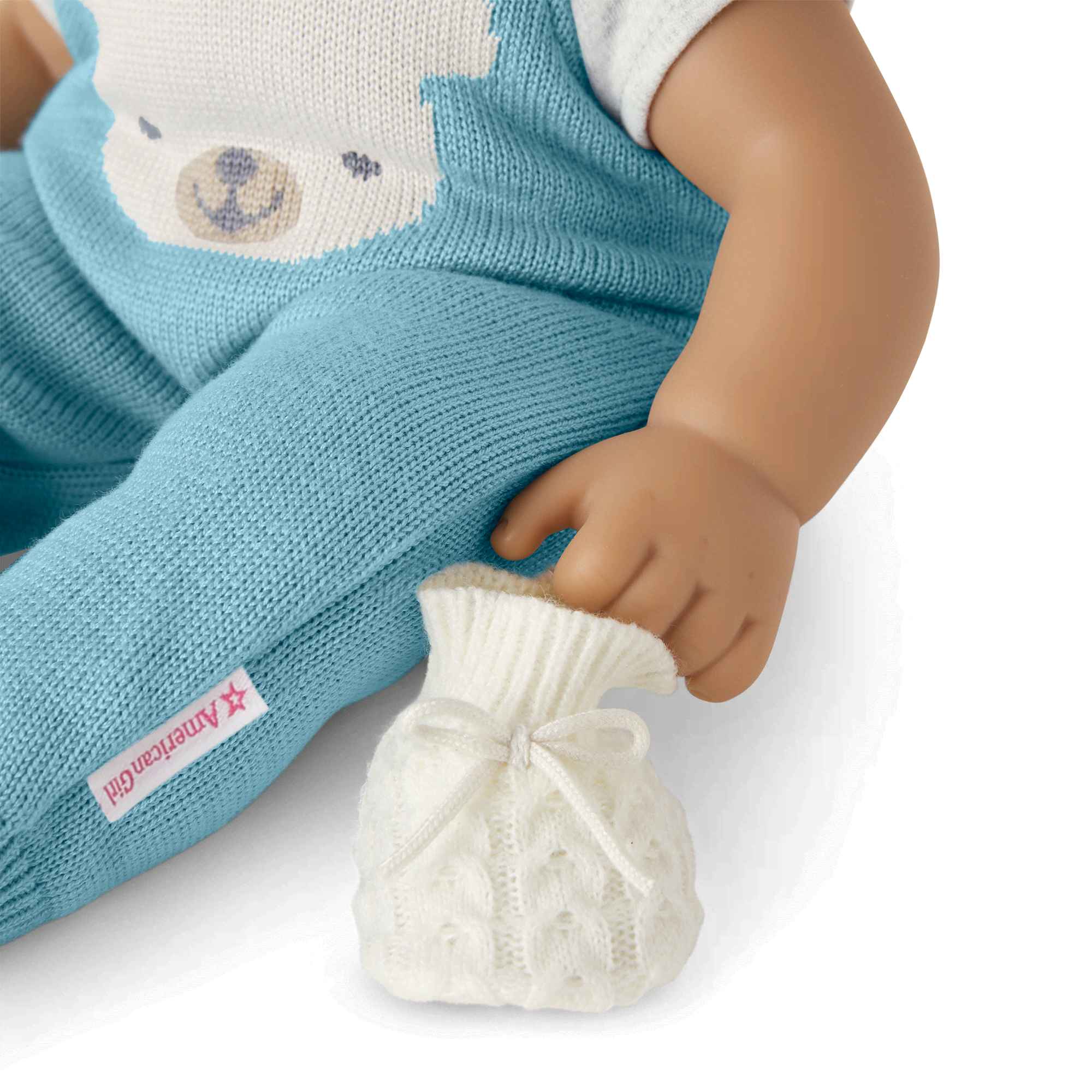 Baby Bear Hat & Booties for Bitty Baby® Dolls
