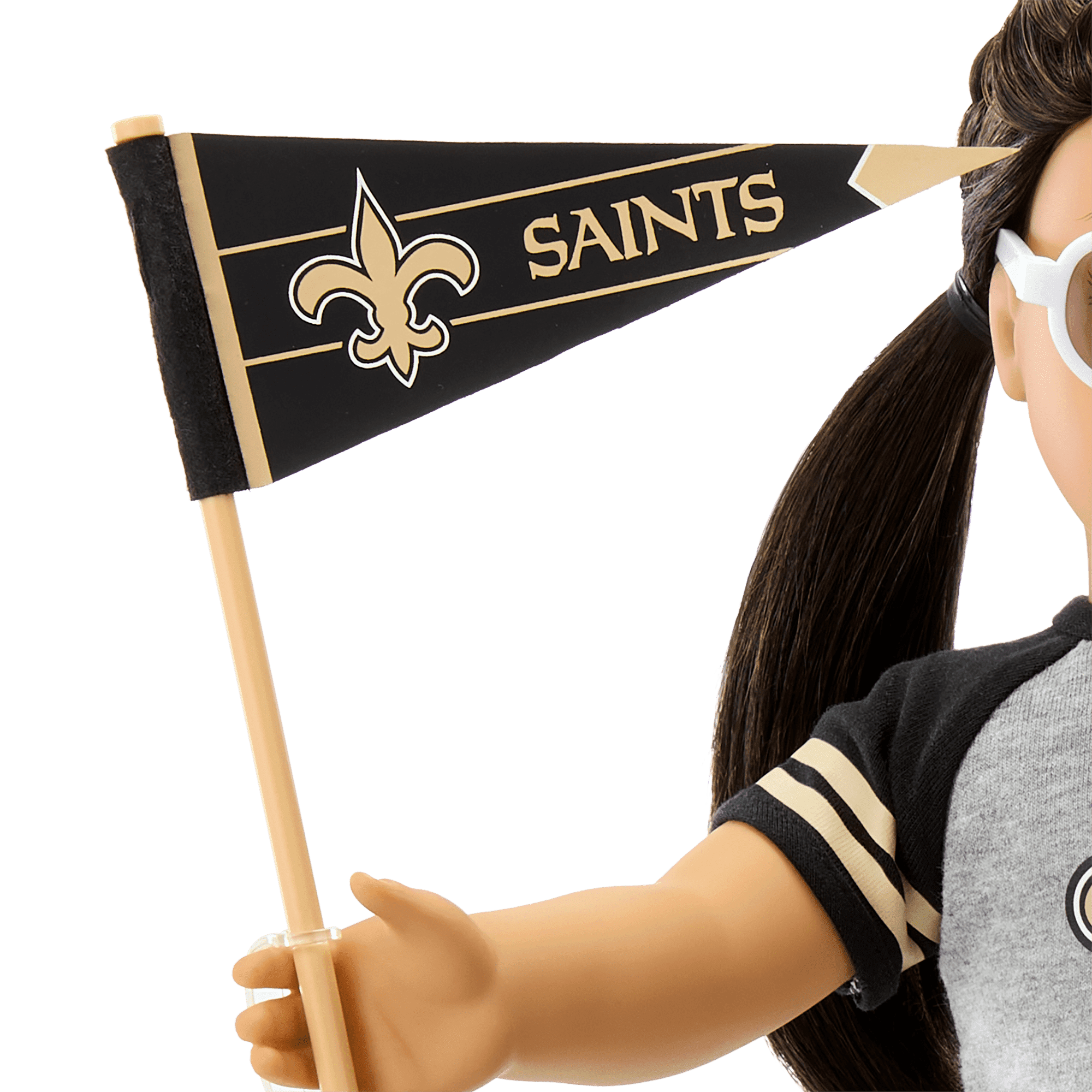 American Girl® x NFL New Orleans Saints Fan Outfit & Accessories for 18-inch Dolls
