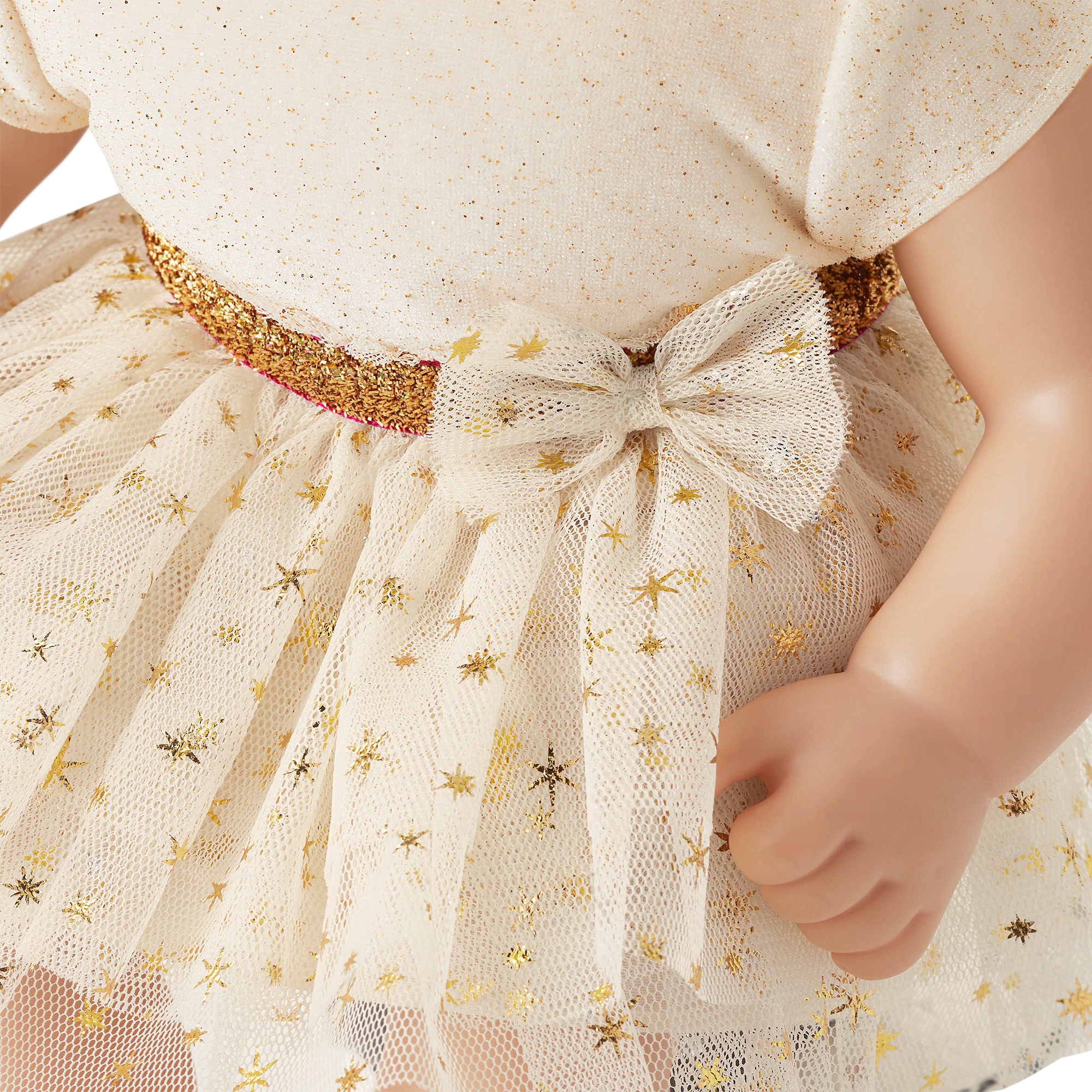 Golden Twinkle Dress for Little Girls & Bitty Baby Dolls