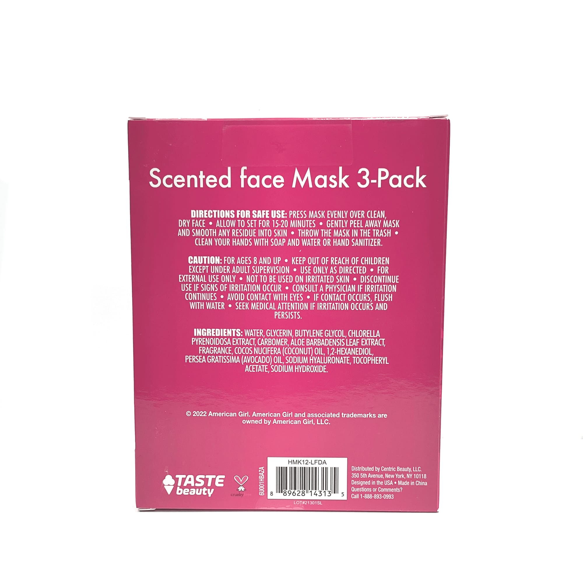 Scented Spa Mask 3-Pack for Girls