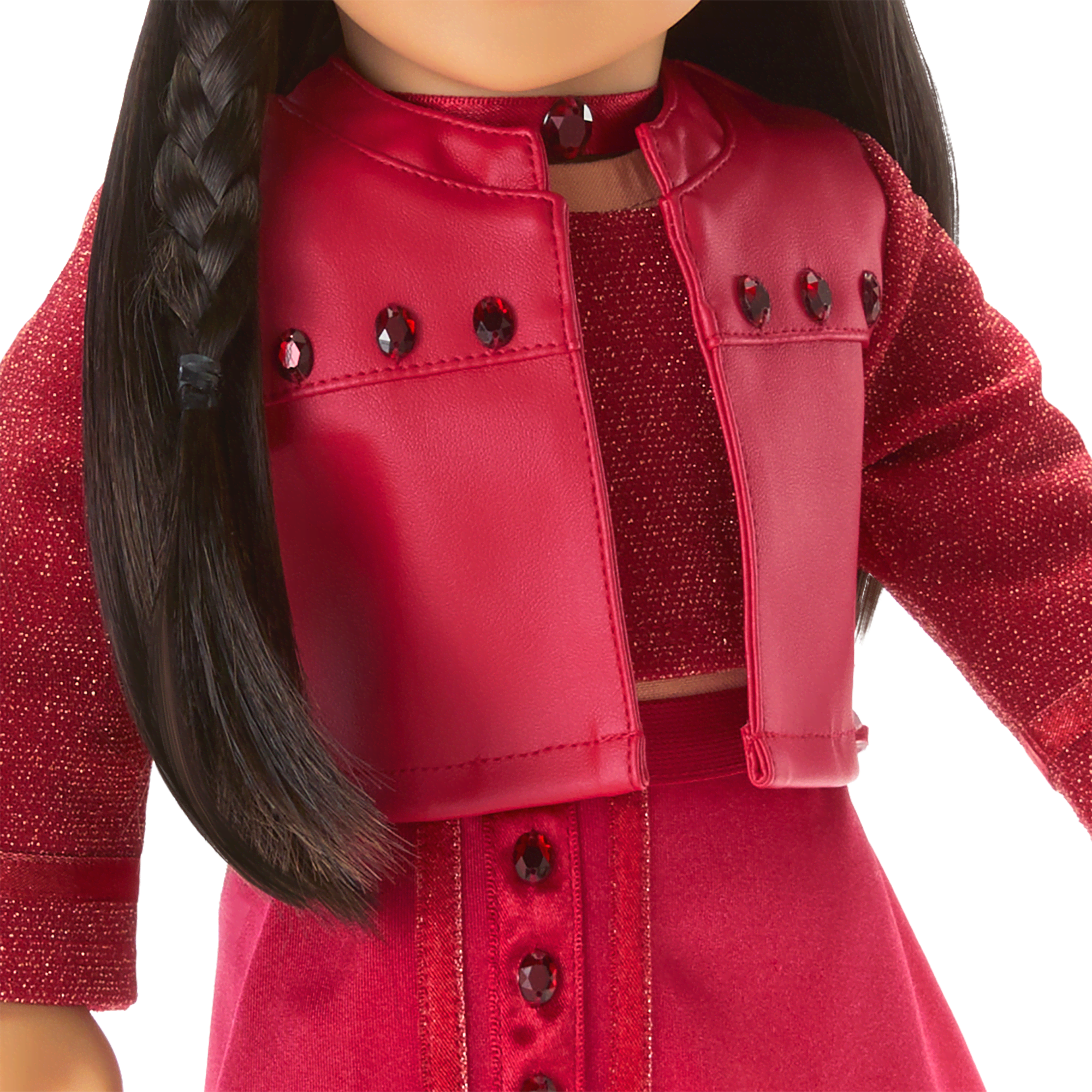 January Gorgeous Garnet Outfit for 18-inch Dolls