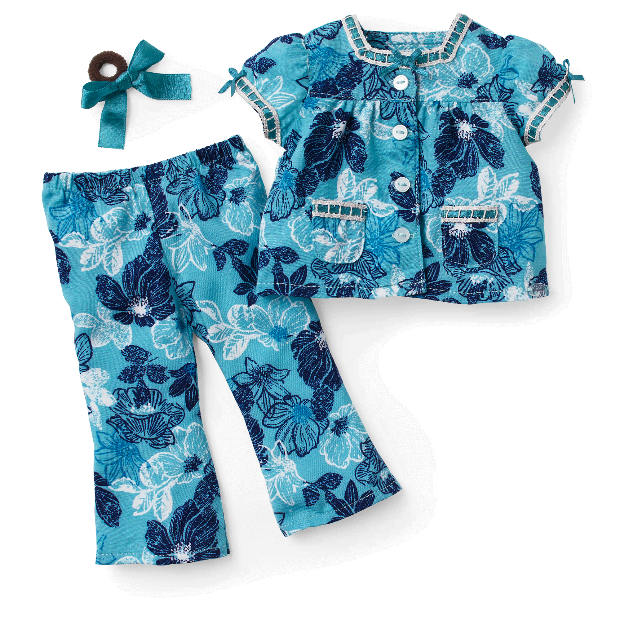 Nanea s Floral Pajamas for 18 inch Dolls American Girl