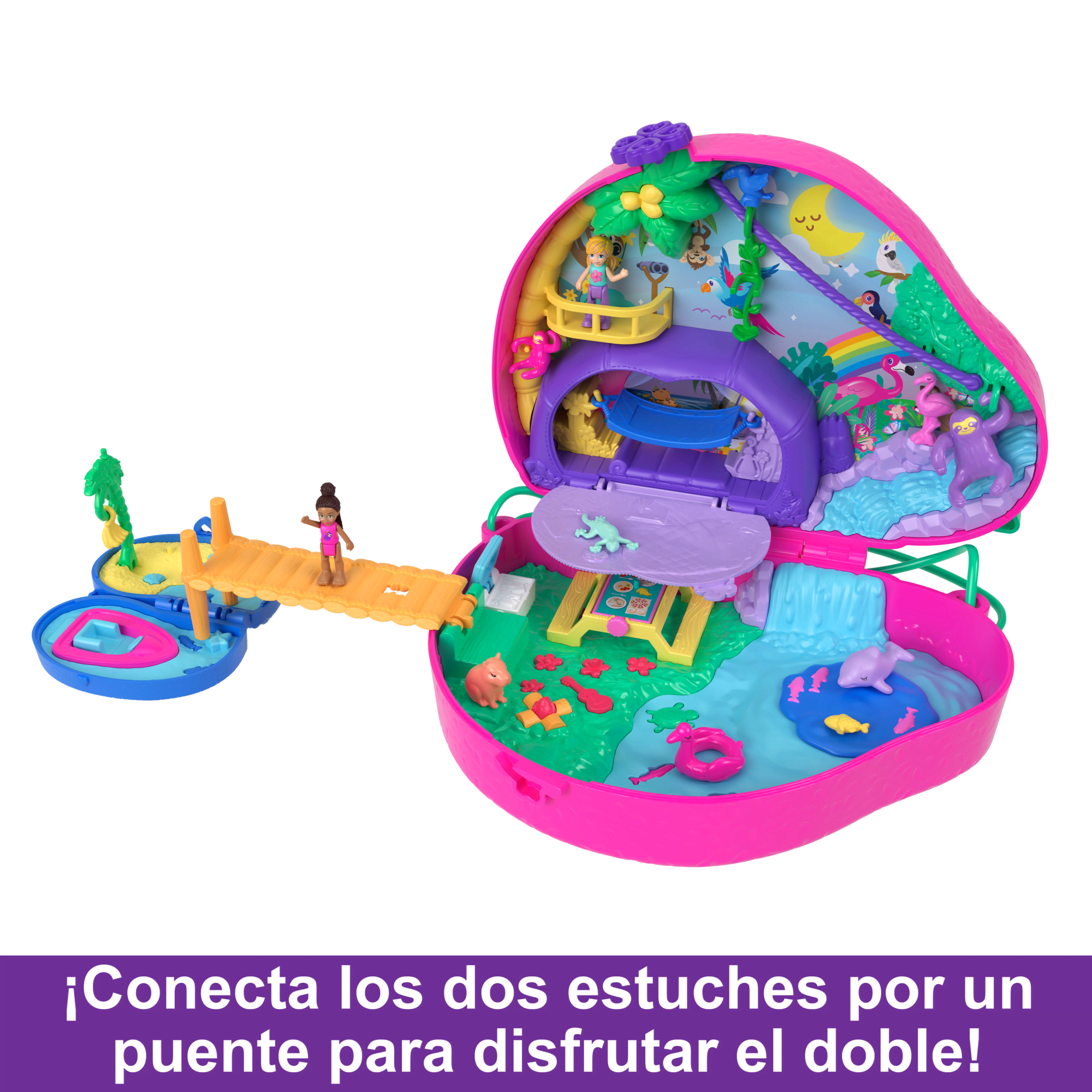 POLLY POCKET™ Familia de perezosos 2 en 1 Estuche bolso | Mattel