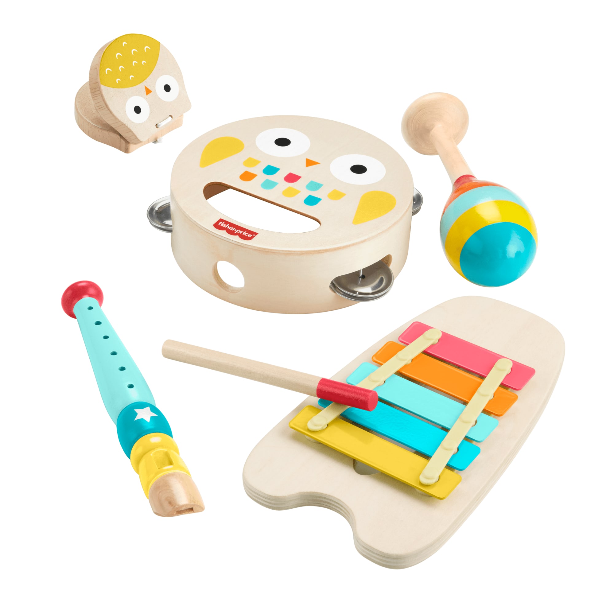 Fisher Price Juguete para Bebes Kit Instrumentos Musicales de Madera