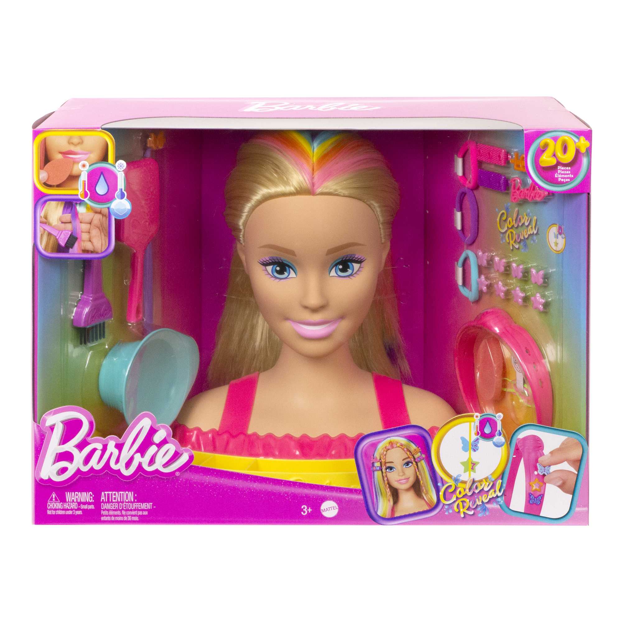 Barbie head makeup and hair on sale