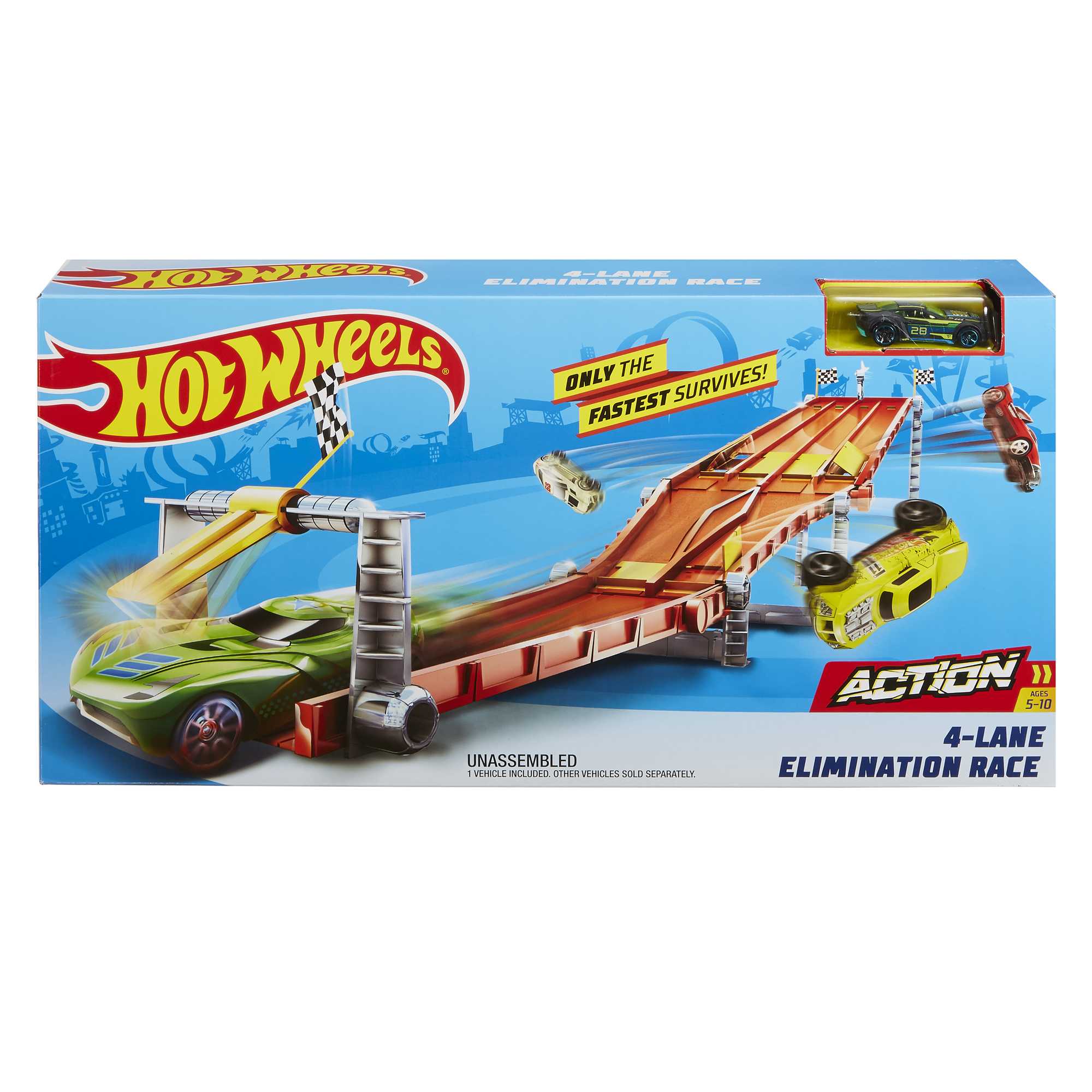 Hot wheels 4 lane raceway online