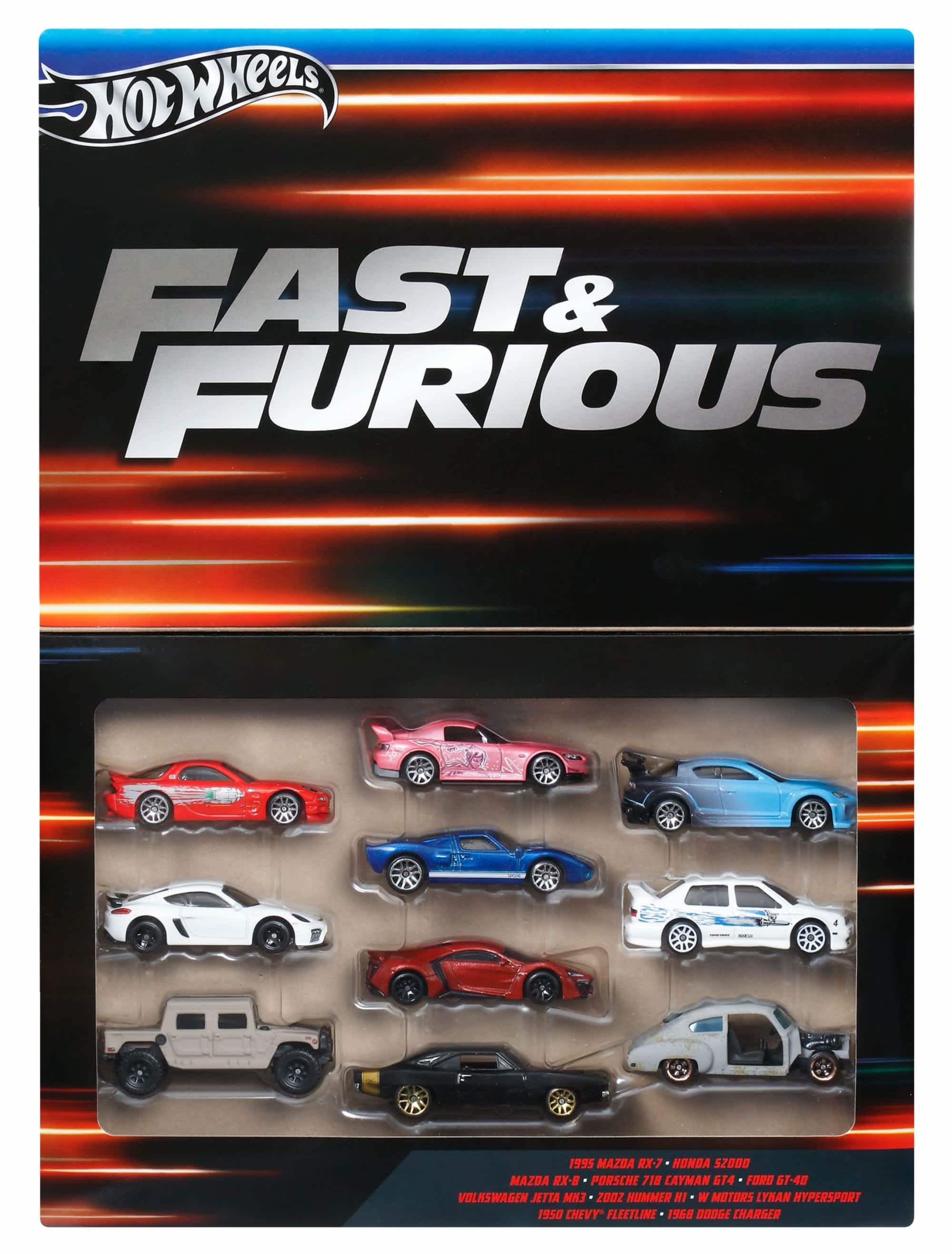 Hot Wheels fast store and furious set