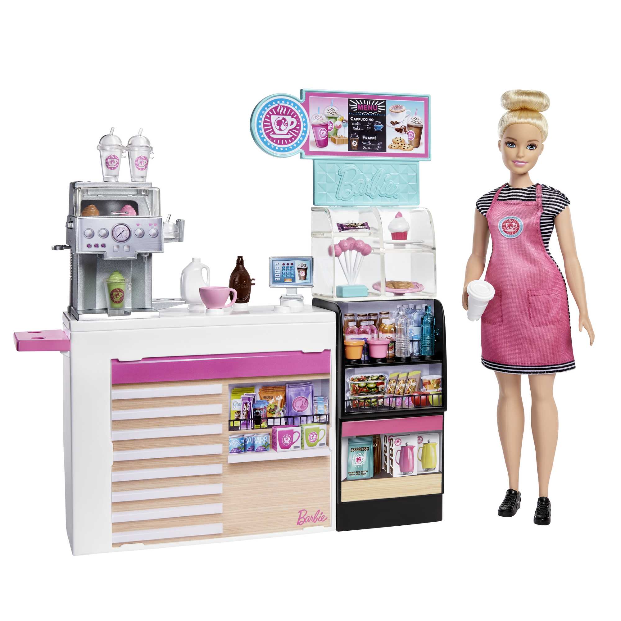 Barbie supermarket playset brown hair online