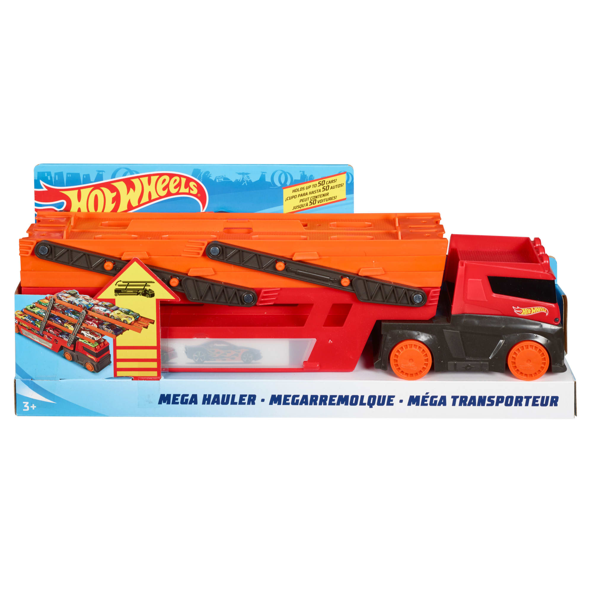 Hot Wheels MEGA Hauler Vehicle with 6 Expandable Levels Mattel