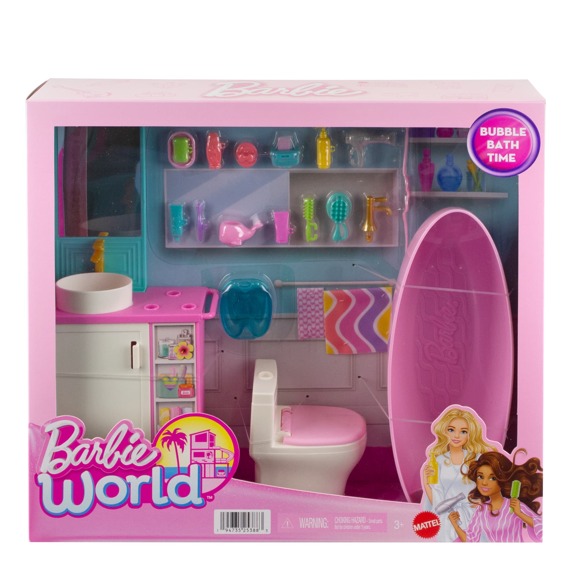 Barbie Barbie World Bathtime Set with Accessories Mattel