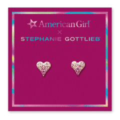 Stephanie Gottlieb Heart Earrings for Girls American Girl