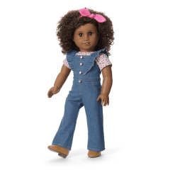 Western Flowers Denim Jumpsuit for Dolls | American Girl®