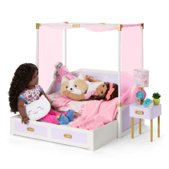 American girl canopy bed and bedding set cheap