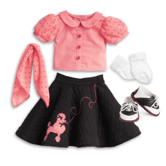 Little girl poodle skirt outfit top