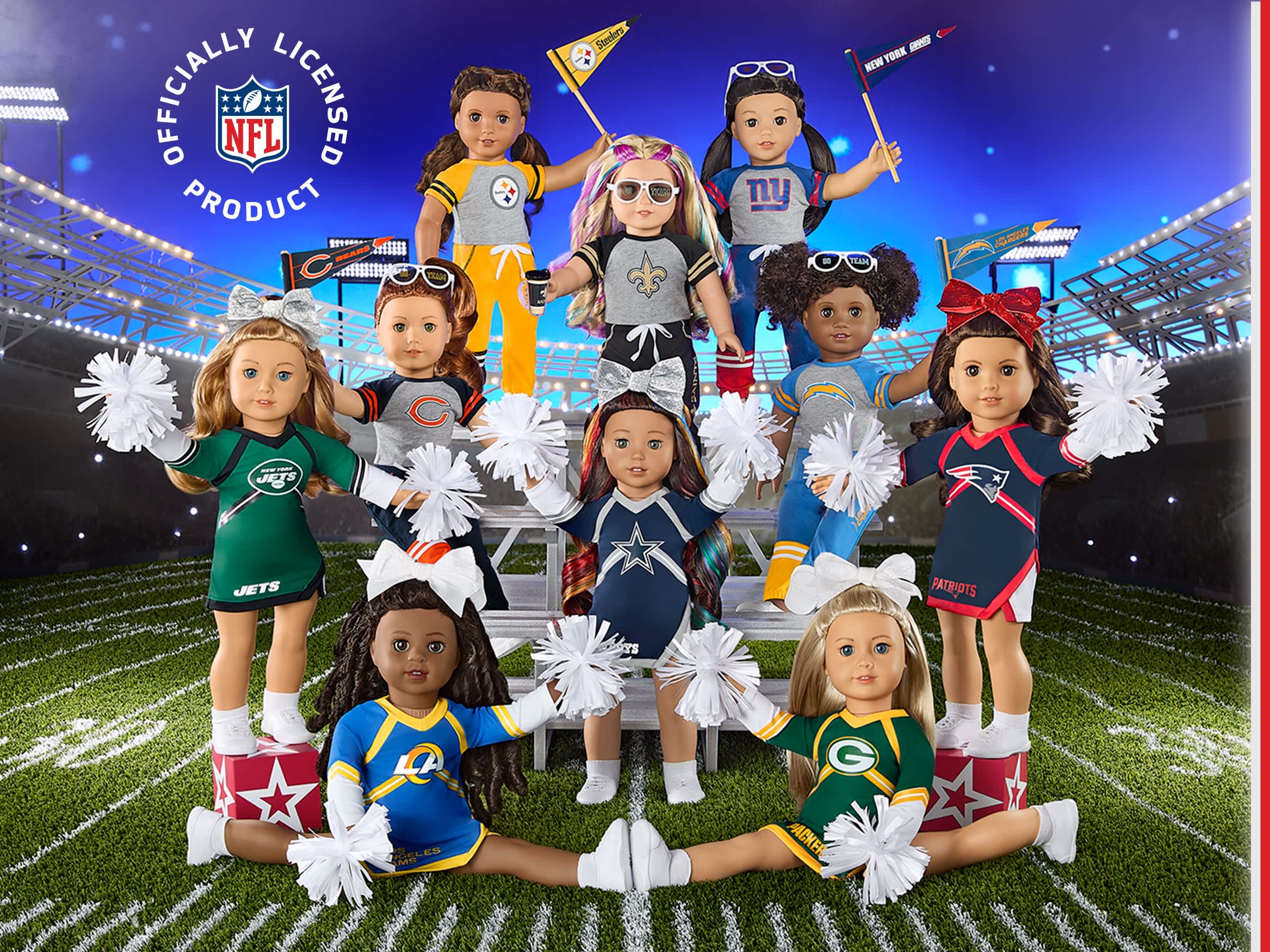 NFL Los Angeles Rams Cheer Uniform for Dolls American Girl