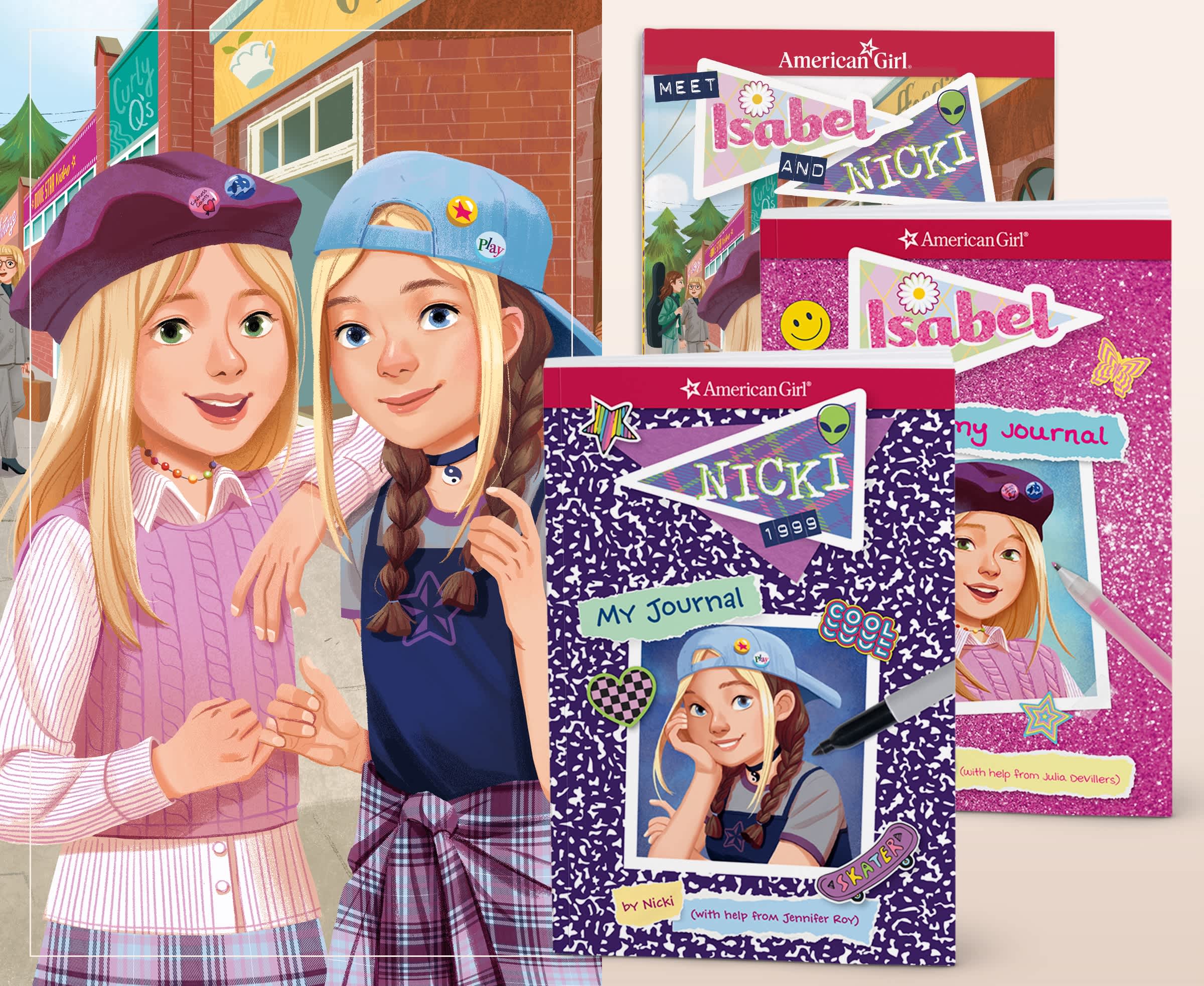 Isabel and Nicki Hoffman and their accompanying journals