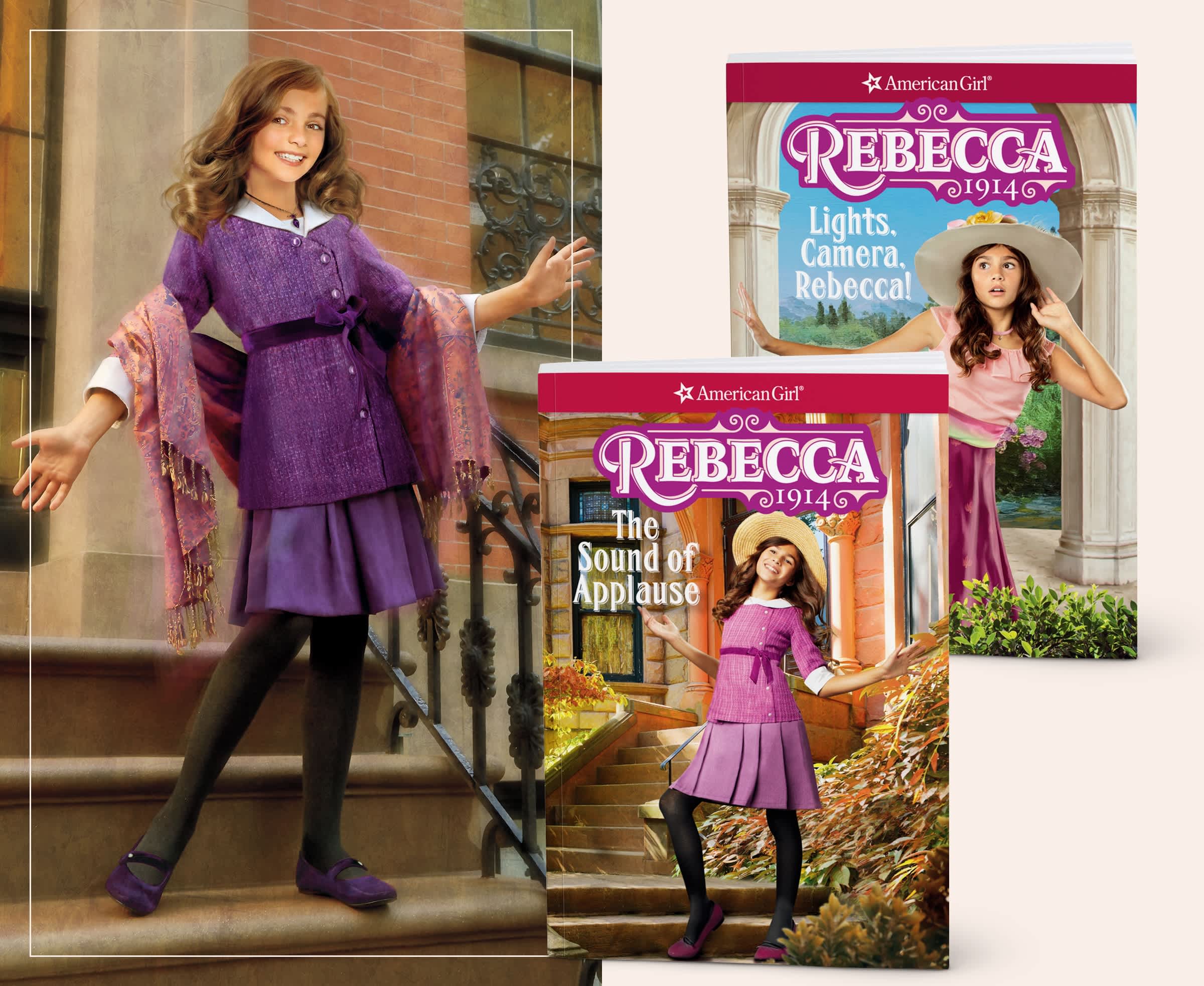 An image of Rebecca Rubin and her corresponding books