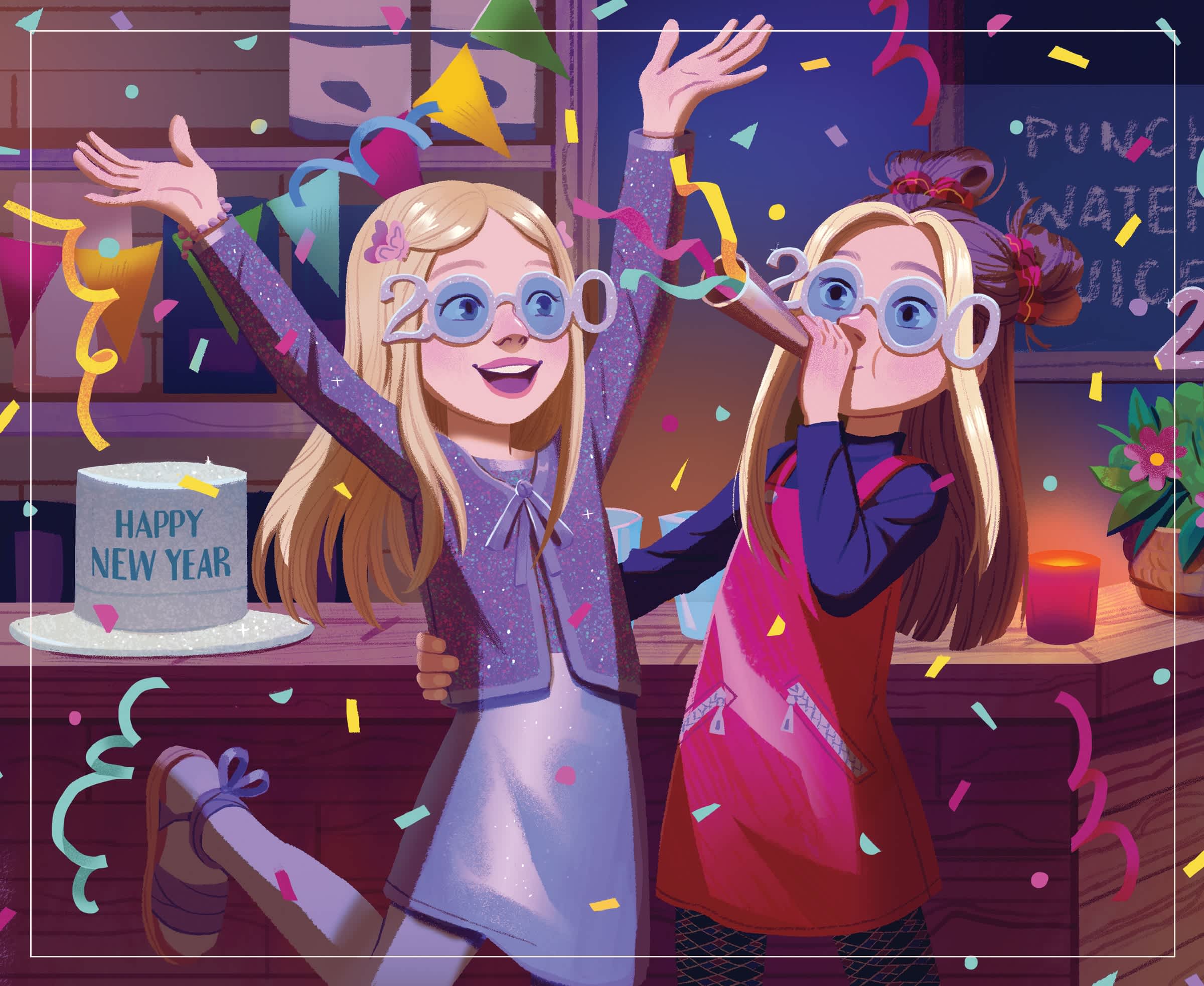 Isabel and Nicki Hoffman celebrating the New Year