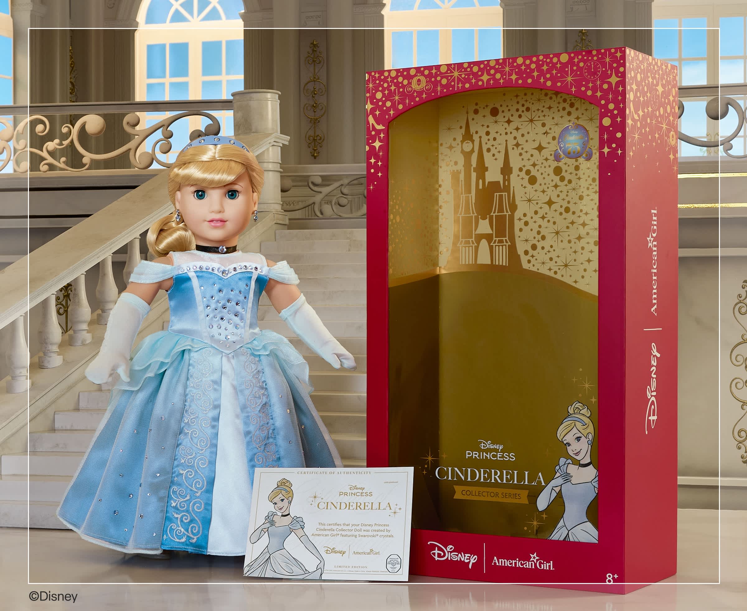 Cinderella, her box, and certificate of authenticity