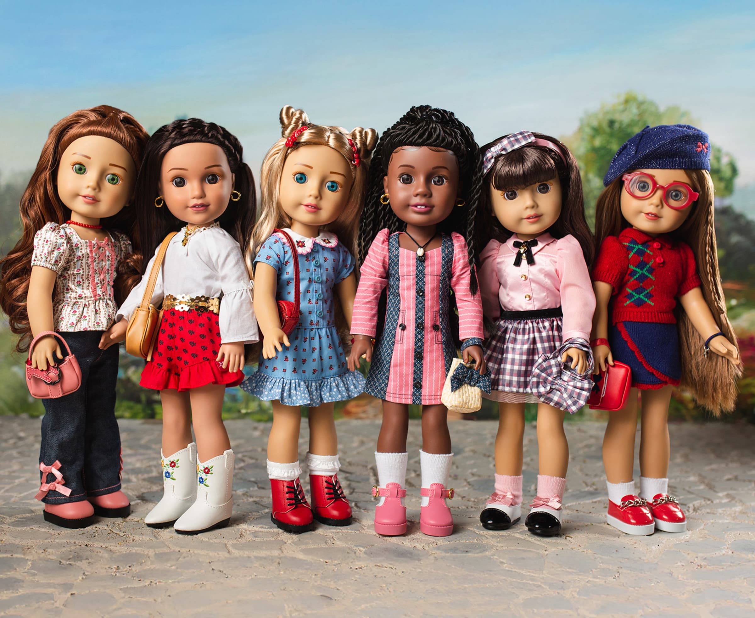 Modern Era American Girl Dolls: Felicity, Josefina, Kirsten, Addy, Samantha and Molly