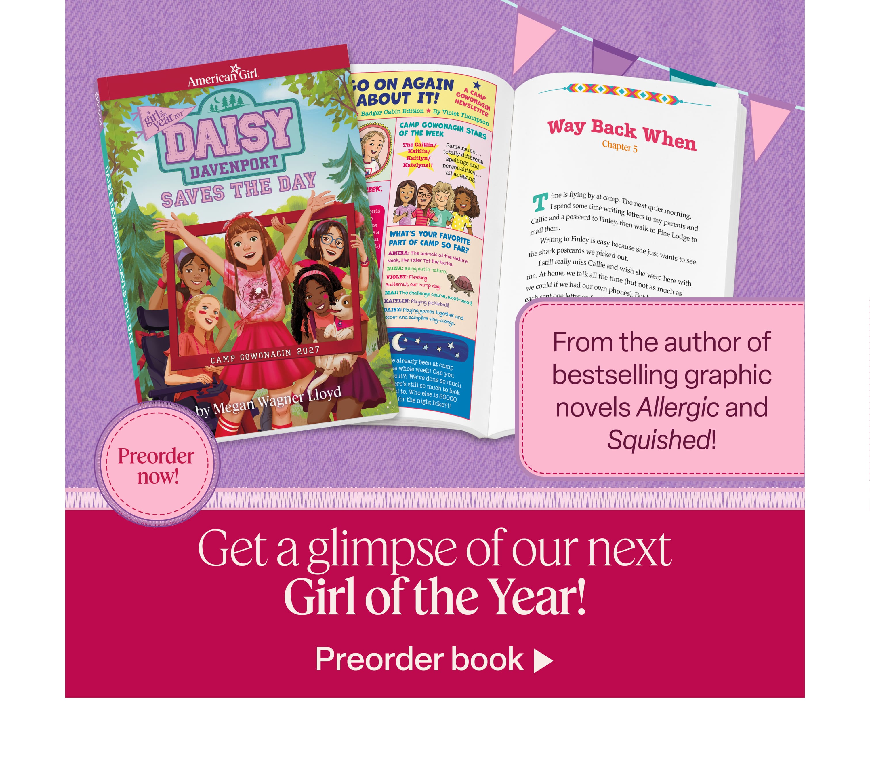 Preorder “Daisy Davenport Saves the Day” by Megan Wagner Lloyd to discover the story of American Girl’s next Girl of the Year™ character.