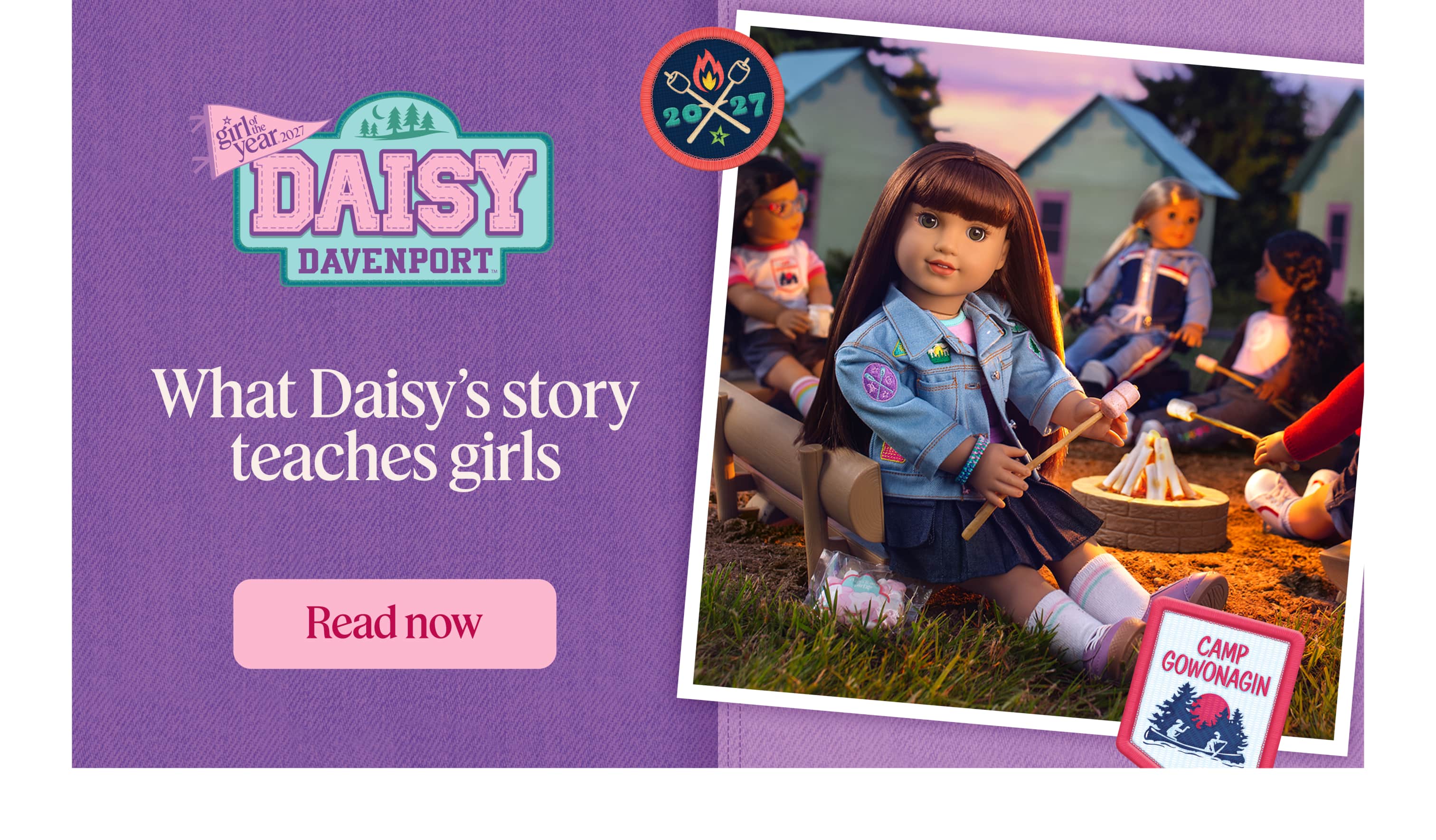Read the article 'What Daisy's story teaches girls' featuring Daisy Davenport at sleepaway camp.