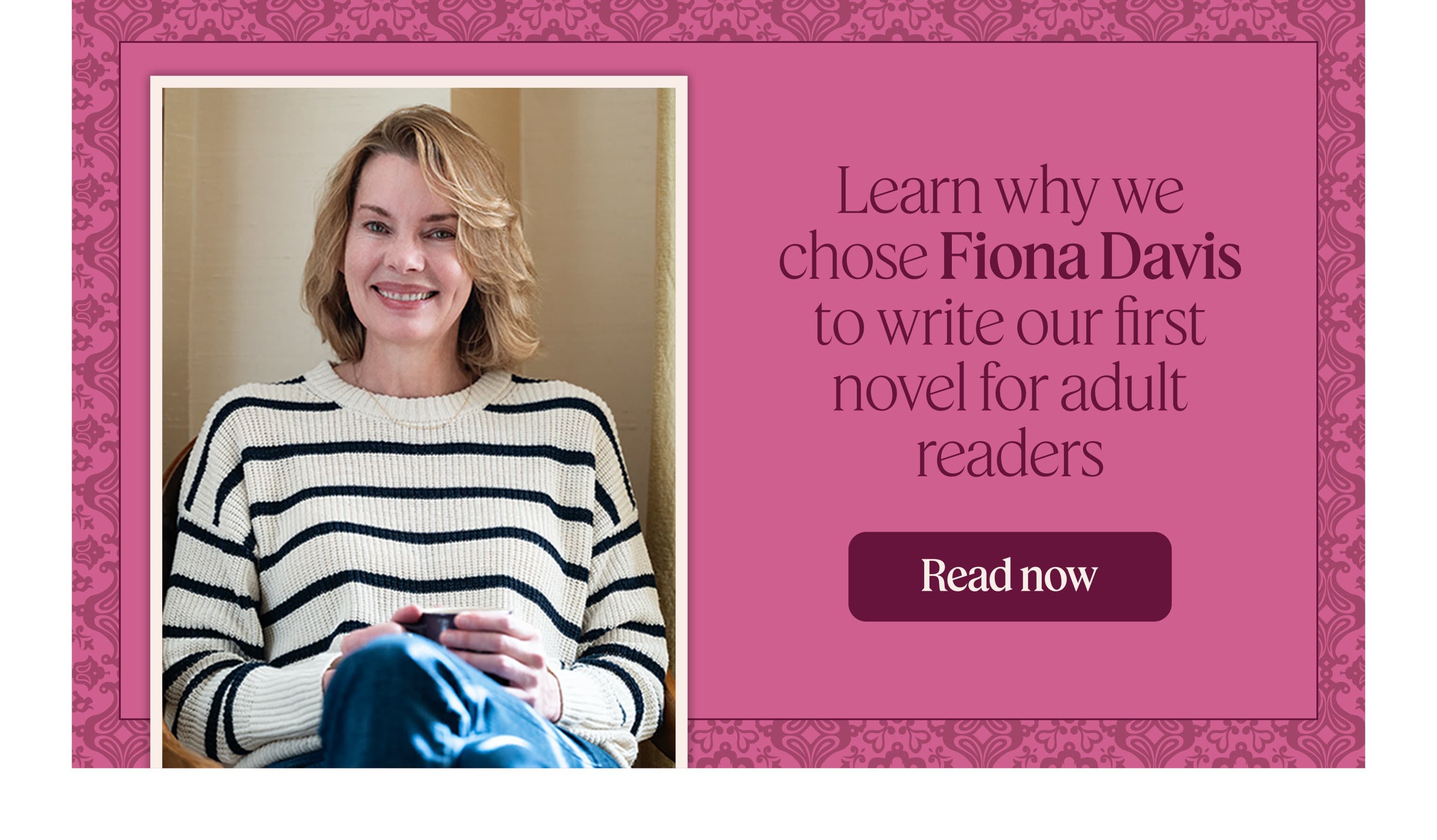 Learn why we chose Fiona Davis to write our first novel for adult readers. Read now.