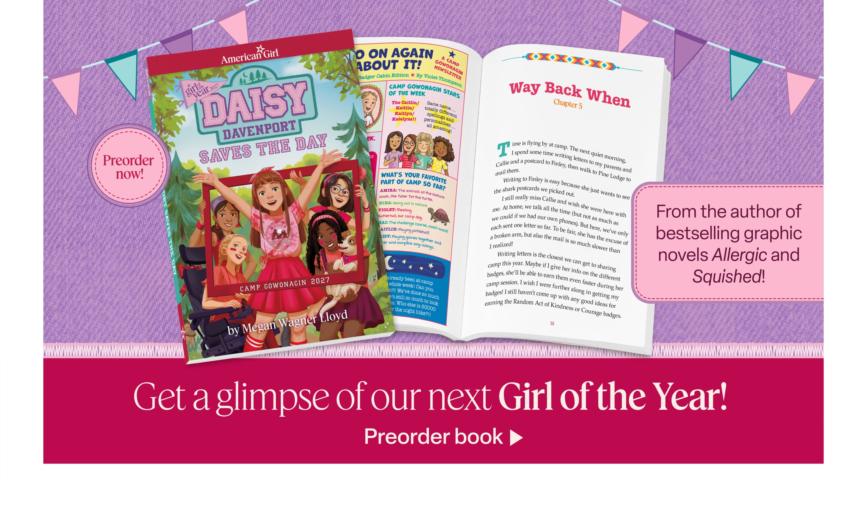 Preorder “Daisy Davenport Saves the Day” by Megan Wagner Lloyd to discover the story of American Girl’s next Girl of the Year™ character.