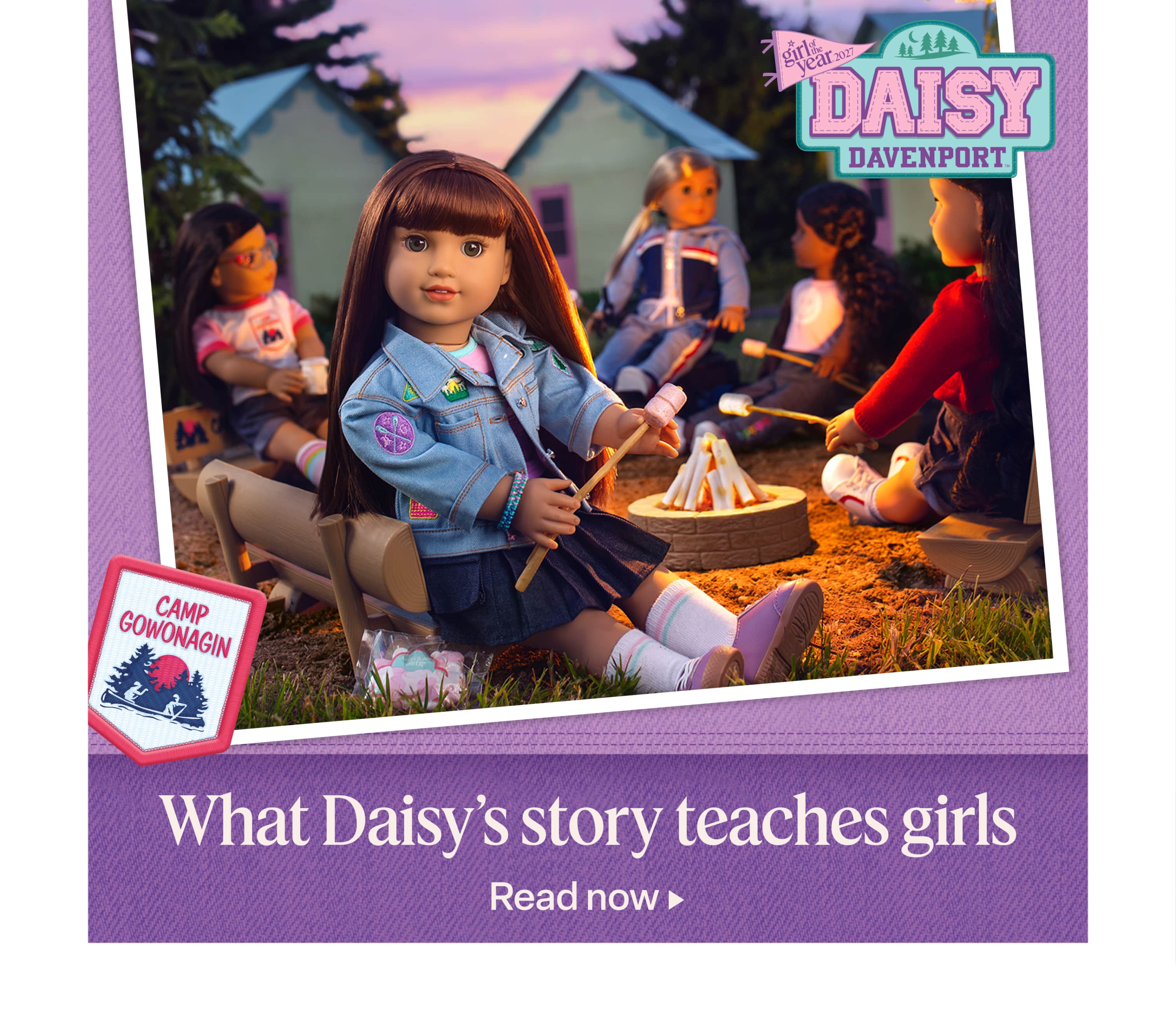 Read the article 'What Daisy's story teaches girls' featuring Daisy Davenport at sleepaway camp.