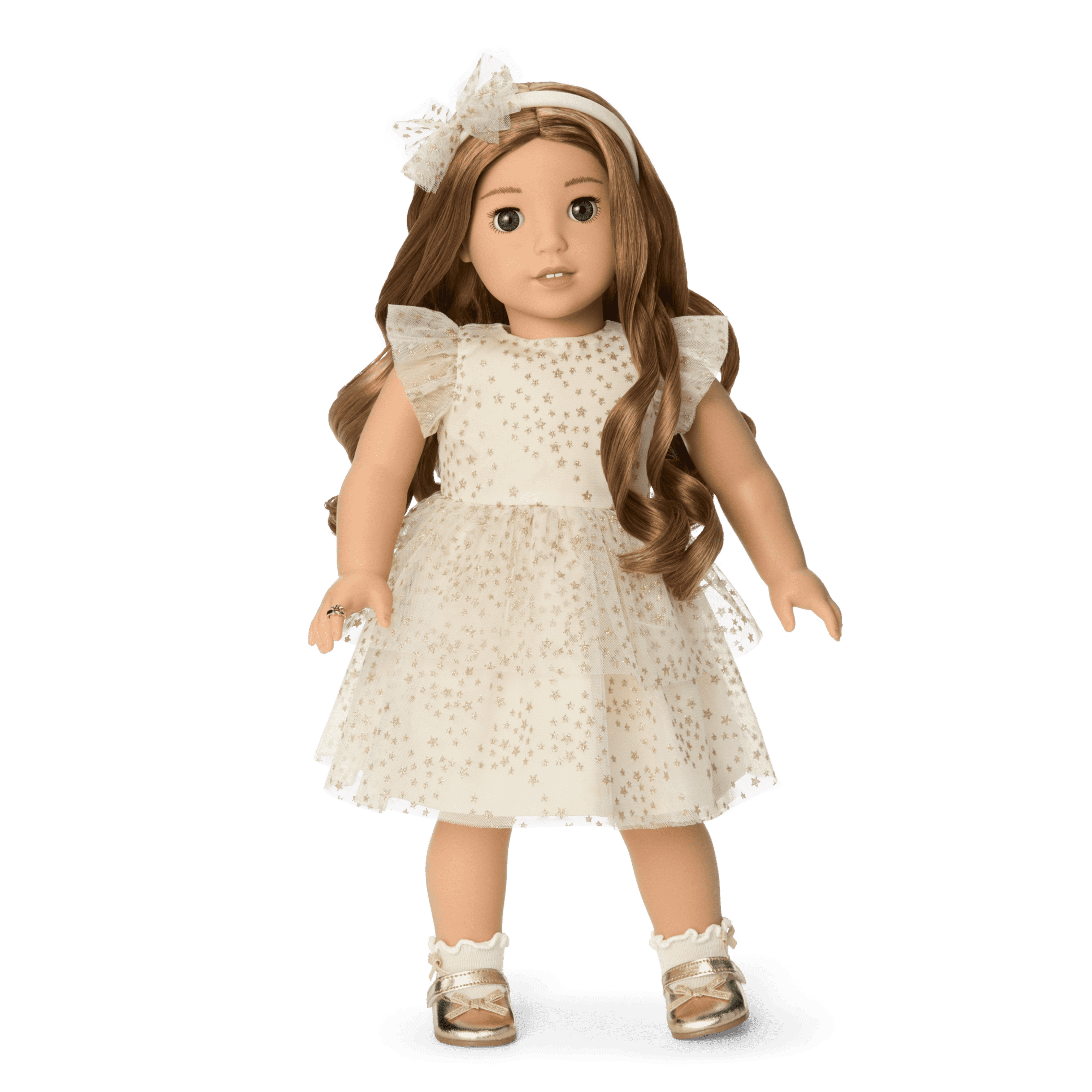Puppenkleid Lang Mit Gürtel Für 46 Cm Puppen (American Girl) – Lässiges Outfit, 1 Stück, Verschiedene Farben