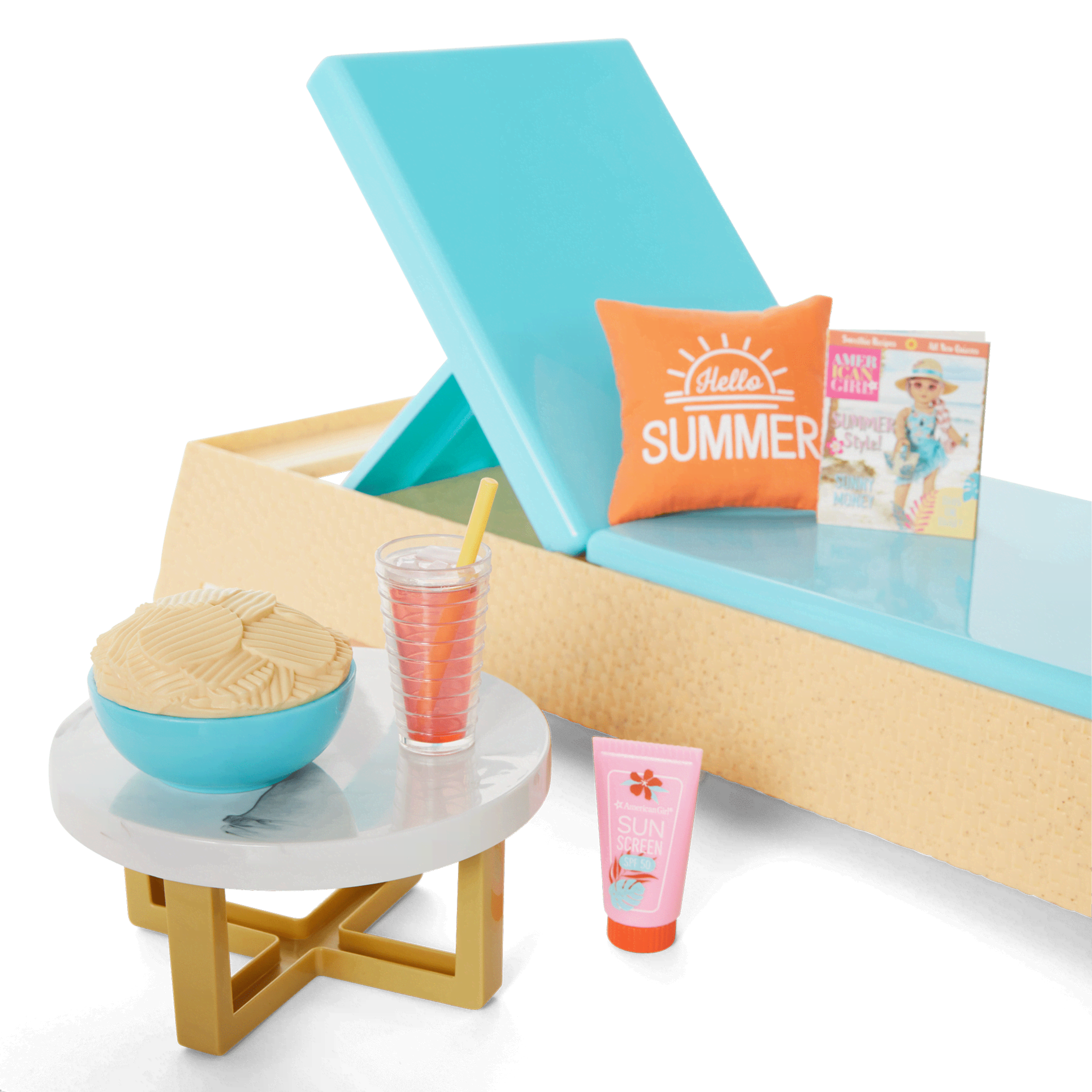 Get Outside Camp Table Chairs Set for 18 inch Dolls American Girl