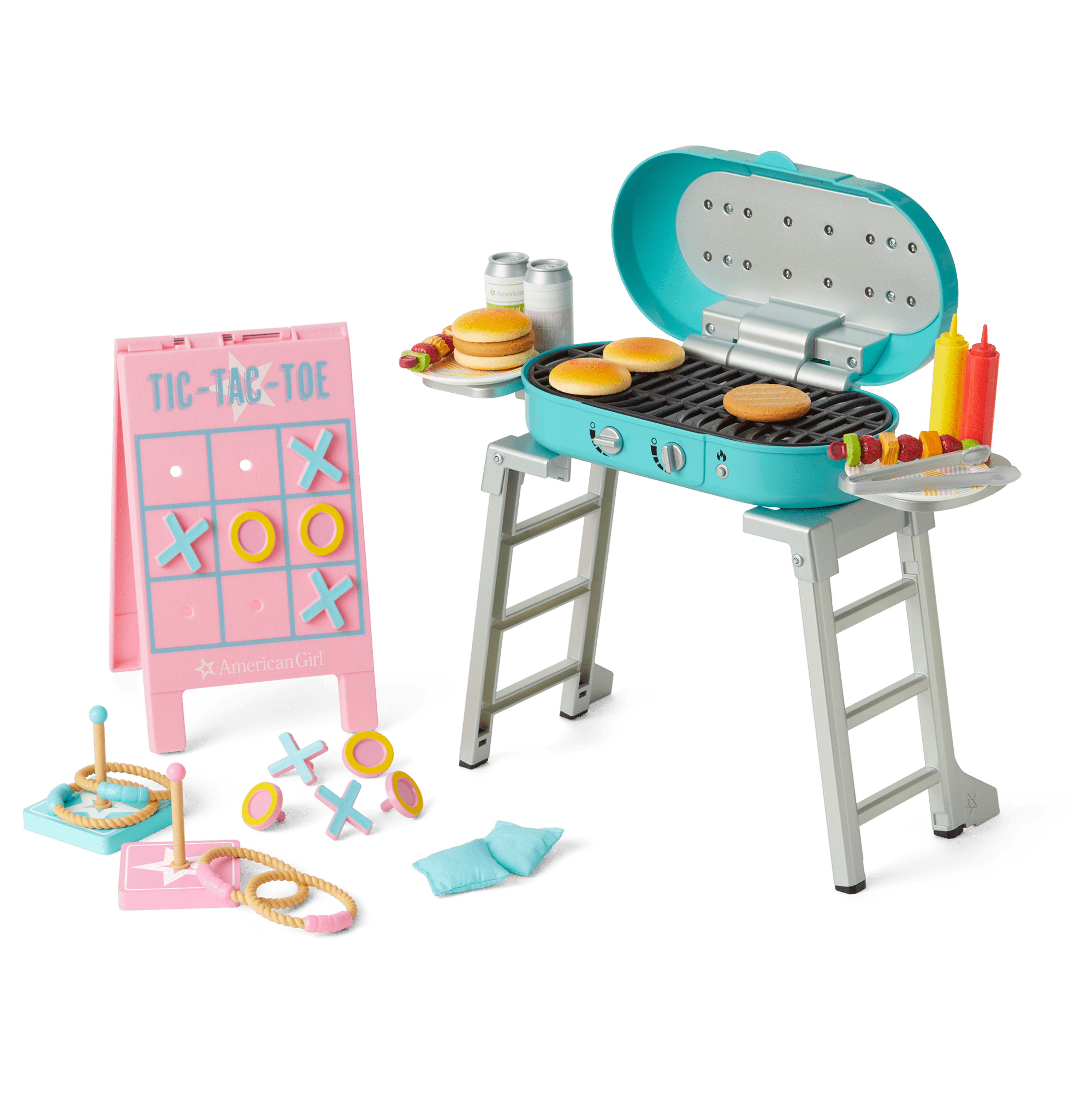 Get Outside Camp Table Chairs Set for 18 inch Dolls American Girl