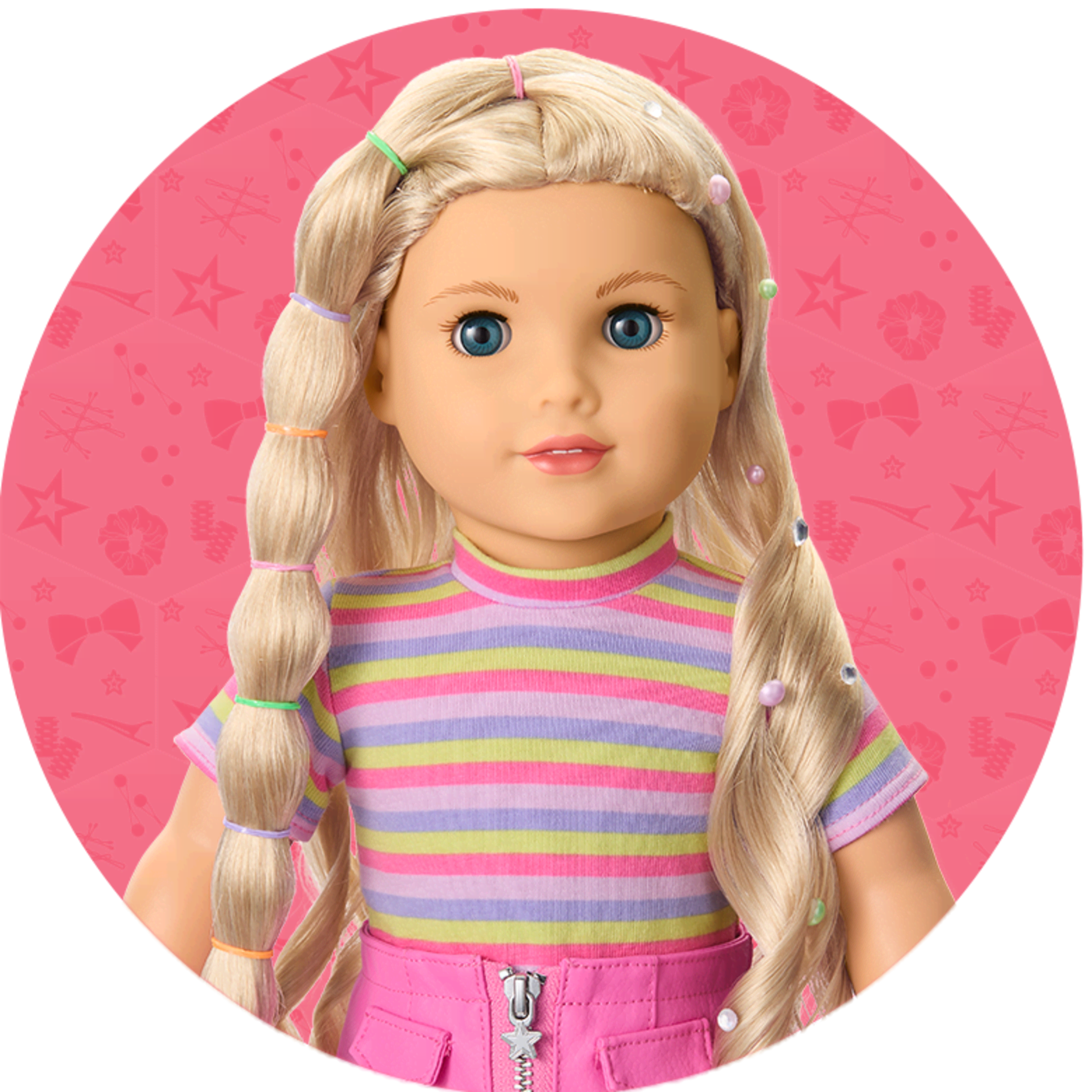 Long Hair Looks doll wearing a single side braid