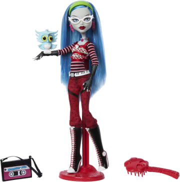 Monster High Doll, Lagoona Blue in Black and White, Reel Drama collector  Doll, Doll-Size and Life-Size Posters, Horror Flick The