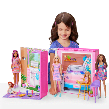 Barbie house and doll playset hotsell