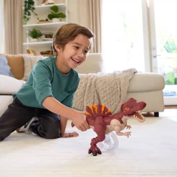 Fisher-Price Imaginext Jurassic World: Die Wiedergeburt“ Sprintender Spinosaurus, Dinosaurier-Spielzeug, Das Nach Vorne Springen Und Zuschnappen Kann