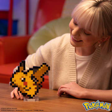 Mega Pokémon Pikachu Bauspielzeug-Set (400-Teilig) Retro-Set Für Sammler