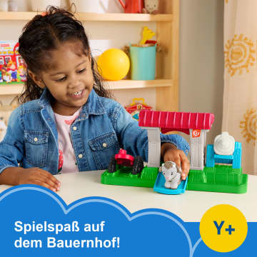 Fisher-Price Little People Spielset Mein Erster Baby-Ziegenhof Für Kleinkinder Mit 3 Teilen