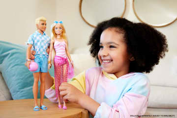 Barbie doll blonde and beach accessories set online