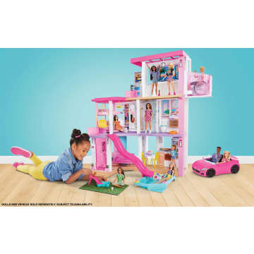 Play with barbie doll house shop