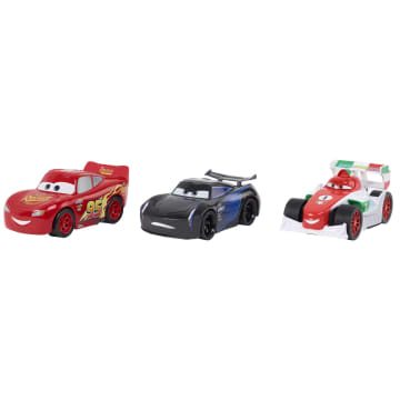  Disney Pixar Cars Rayo McQueen con ruedas de carreras :  Juguetes y Juegos