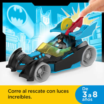 Fisher-Price DC Super Friends Imaginext - Figura de Batman y batcueva  Bat-Tech con luces y sonidos para preescolar, 6 piezas de juego