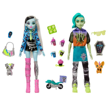 Monster High® Doll, Frankie Stein in Black and White, Reel Drama Collector  Doll, Doll-Size and Life-Size Posters, Horror Flick Theme, Toys and Gifts :  : Toys & Games