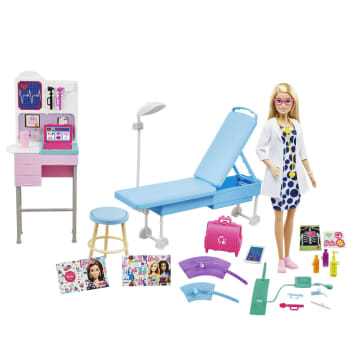 Barbie careers baby 2025 doctor doll & playset