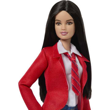 Playtime is larger than life with this brunette Barbie doll that