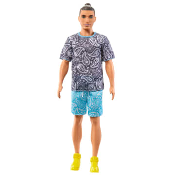 Barbie Ken Fashionistas Doll #174 with Surf-Inspired Checkered Shirt and  Blond Hair