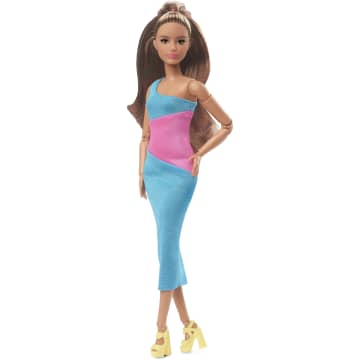 Barbie - Boneca Fashionista Curvy Vitiligo - Vestido com bolas