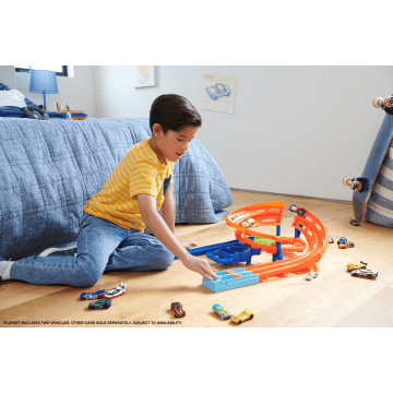 Hot wheels action spiral speedway sales