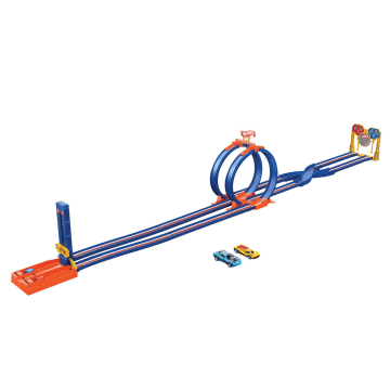 Hot Wheels Double Loop Dash track set Mattel